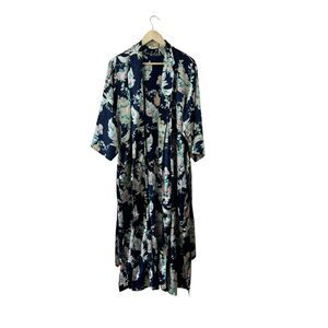 Vintage Victoria's Secret Gold Label Medium Large Satin Robe Tie Waist Womens